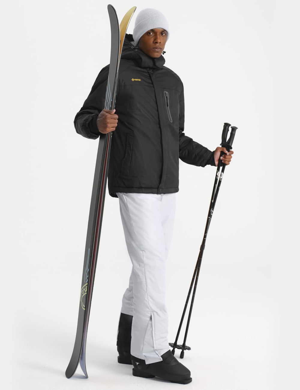 GEMYSE Men's Insulated Waterproof Ski Bib Overalls Winter Snowboarding Pants