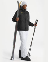 GEMYSE Men's Insulated Waterproof Ski Bib Pants