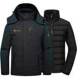 GEMYSE Men's Waterproof 3-in-1 Ski Snow Jacket Puffer Liner Insulated Winter Coat