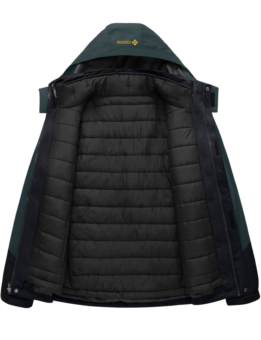 GEMYSE Men's Waterproof 3-in-1 Ski Snow Jacket Puffer Liner Insulated Winter Coat