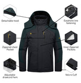 GEMYSE Men's Waterproof 3-in-1 Ski Snow Jacket Puffer Liner Insulated Winter Coat