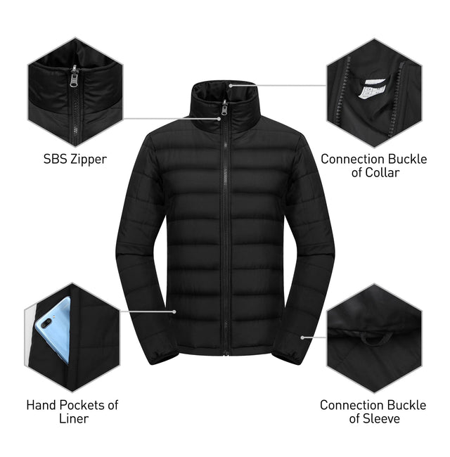 GEMYSE Men's Waterproof 3-in-1 Ski Snow Jacket Puffer Liner Insulated Winter Coat
