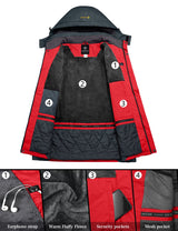 GEMYSE Men's Mountain Waterproof Ski Snow Jacket Winter Windproof Rain Jacket