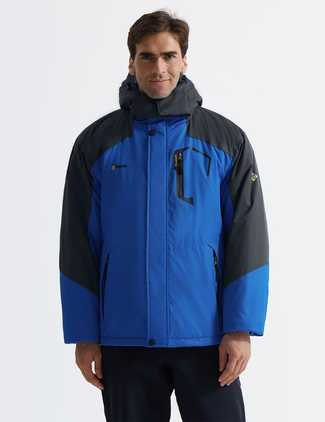 GEMYSE Men's Mountain Waterproof Ski Snow Jacket Winter Windproof Rain Jacket
