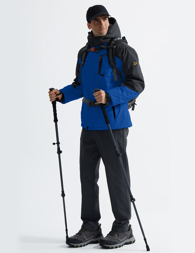 GEMYSE Men's Mountain Waterproof Ski Snow Jacket Winter Windproof Rain Jacket