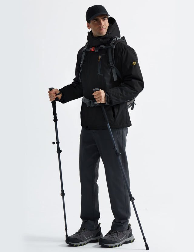 GEMYSE Men's Mountain Waterproof Ski Snow Jacket Winter Windproof Rain Jacket