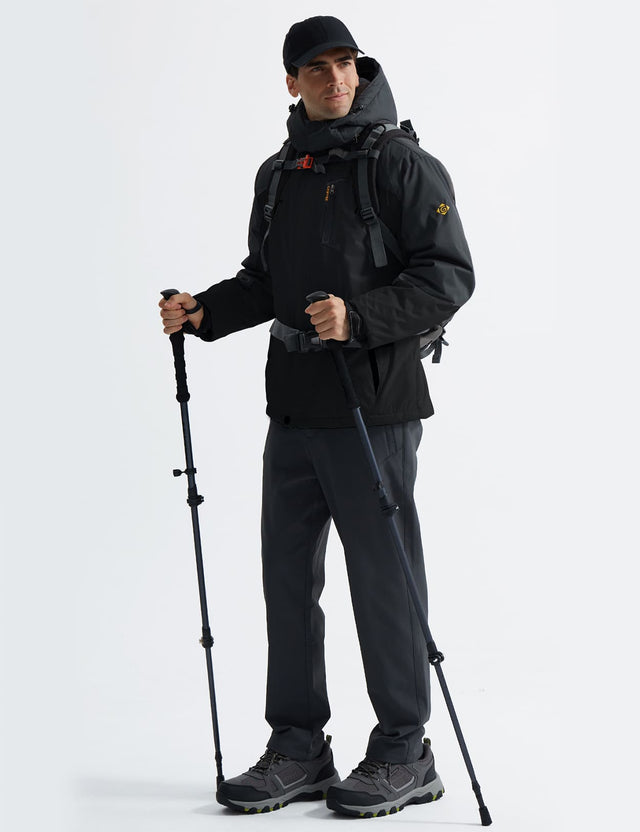GEMYSE Men's Mountain Waterproof Ski Snow Jacket Winter Windproof Rain Jacket