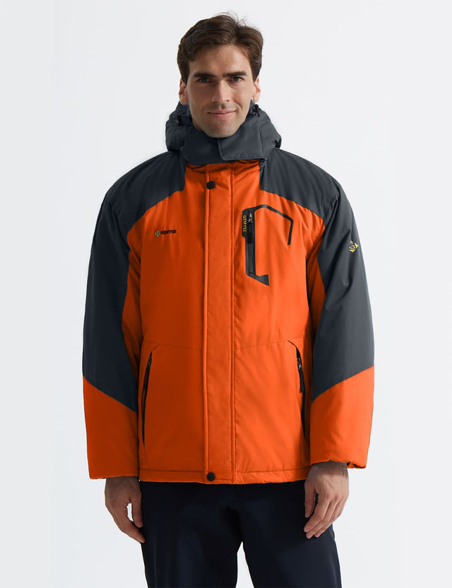 GEMYSE Men's Mountain Waterproof Ski Snow Jacket Winter Windproof Rain Jacket