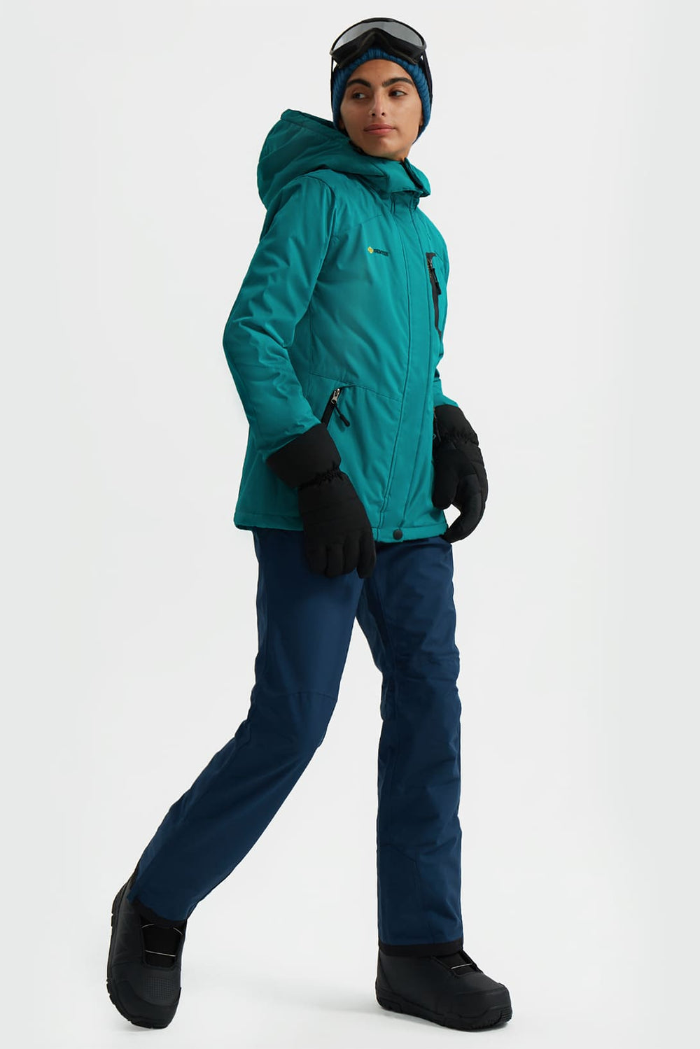 GEMYSE Women's Ski Snow Jacket Warm Winter Waterproof Coat Snowboard Rain Jacket Hooded Windproof Windbreaker