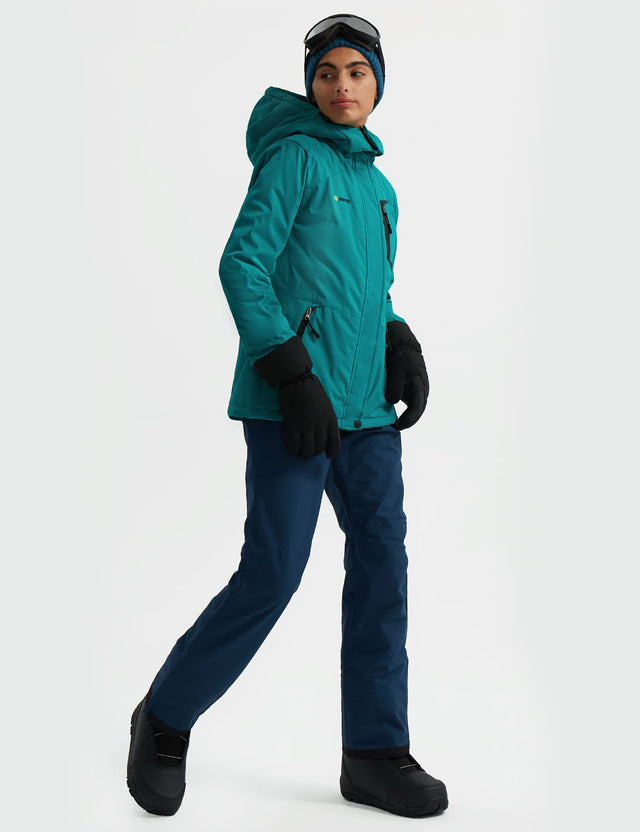 GEMYSE Women's Ski Snow Jacket Warm Winter Waterproof
