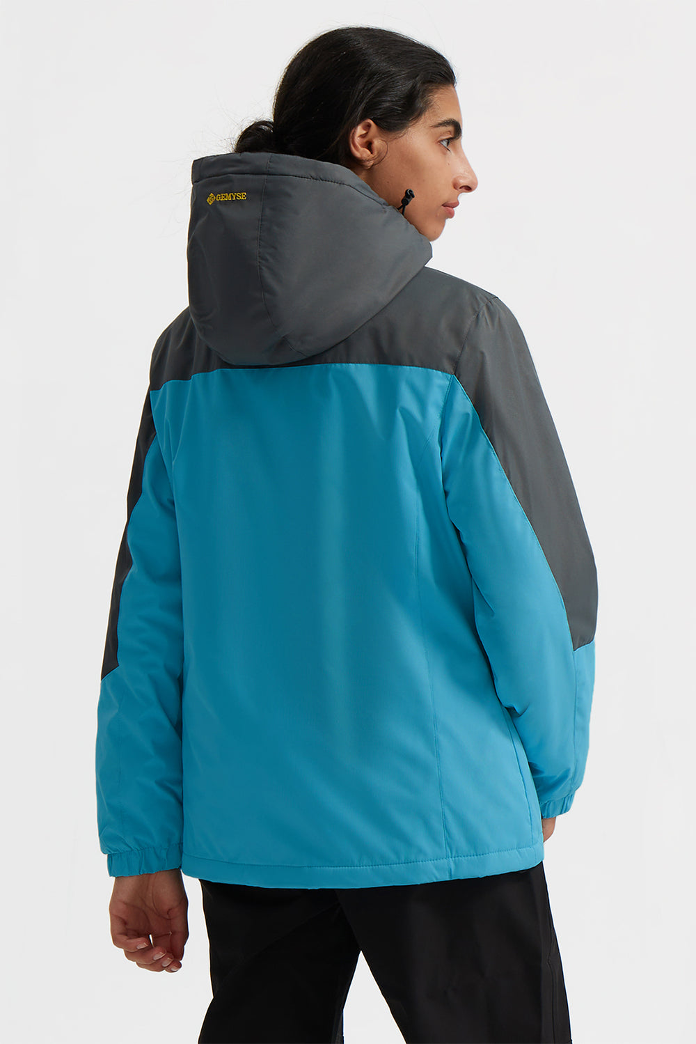 GEMYSE Women's Ski Snow Jacket Warm Winter Waterproof Coat Snowboard Rain Jacket Hooded Windproof Windbreaker