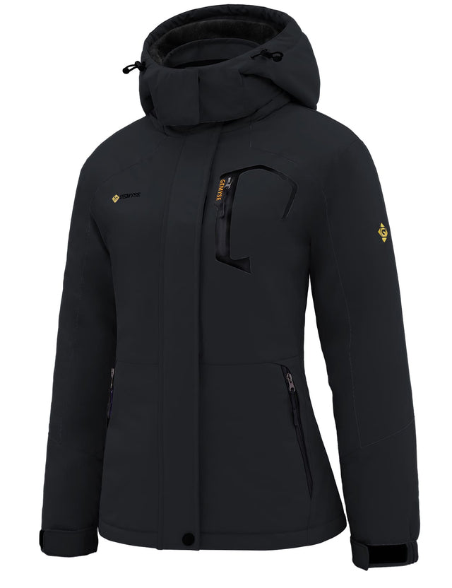 GEMYSE Women's Ski Snow Jacket Warm Winter Waterproof