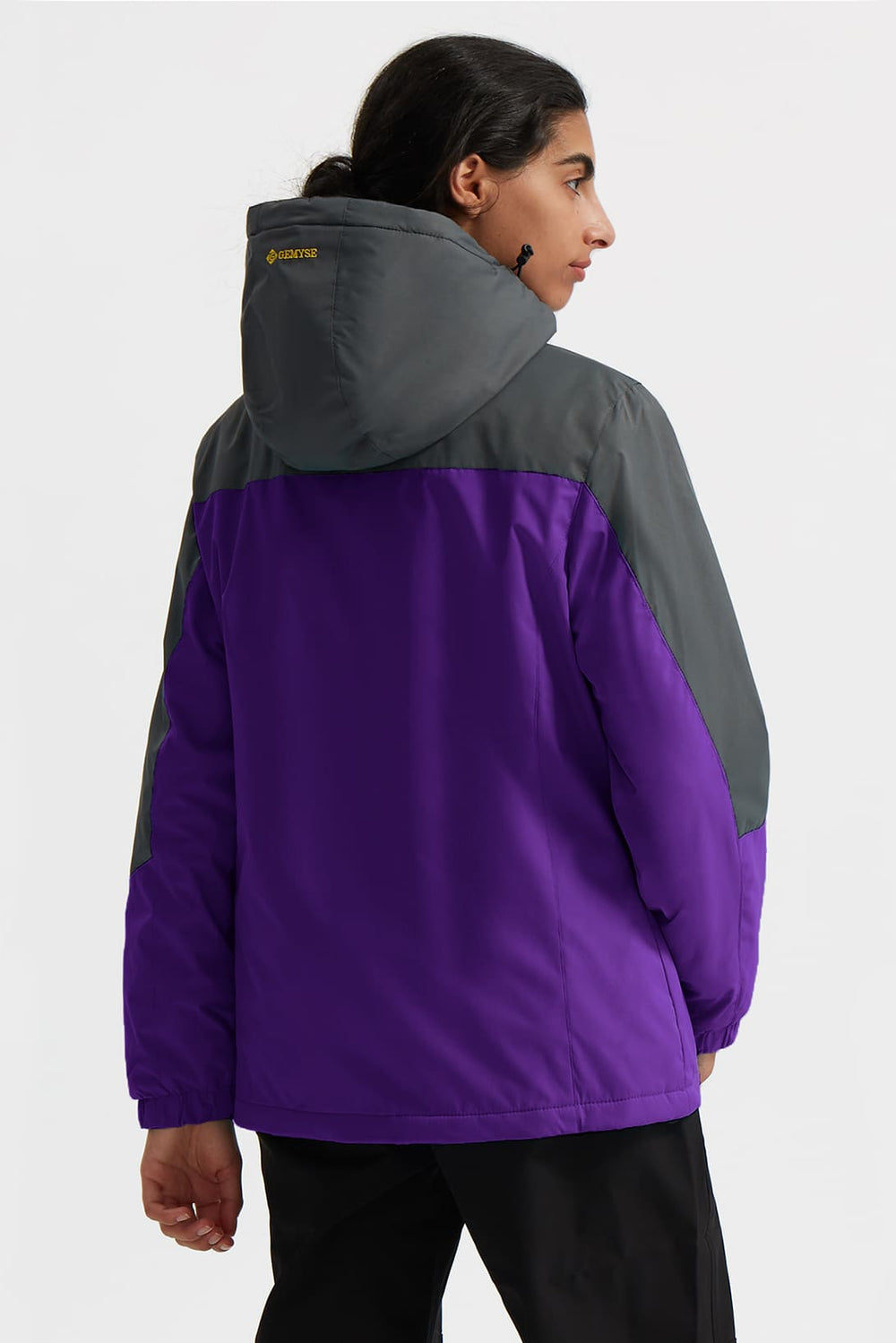 GEMYSE Women's Ski Snow Jacket Warm Winter Waterproof Coat Snowboard Rain Jacket Hooded Windproof Windbreaker