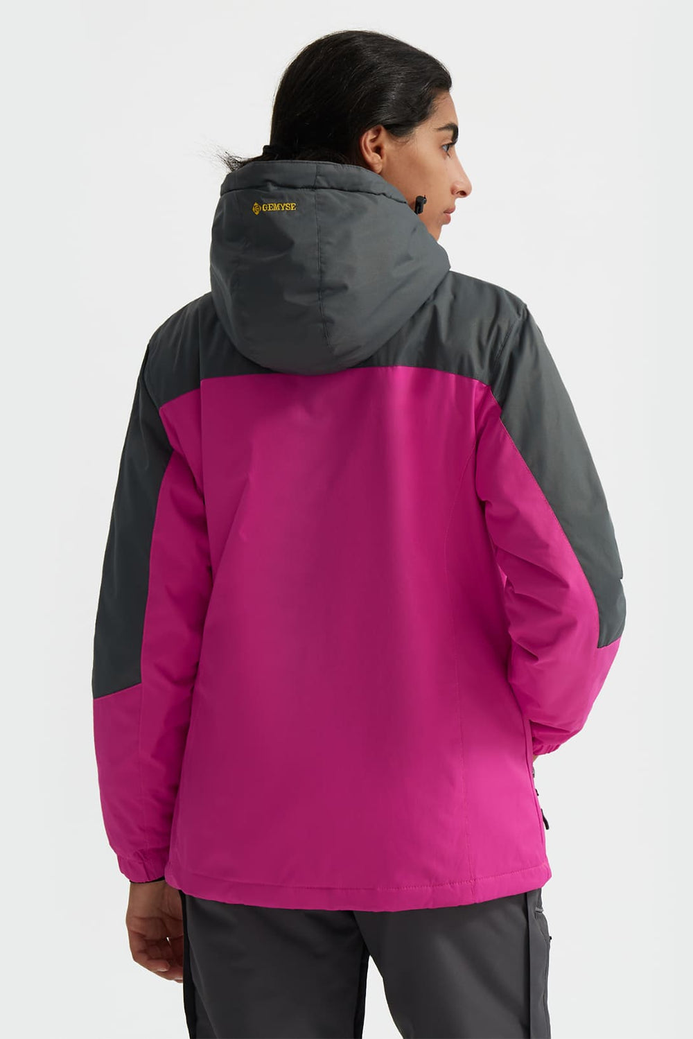 GEMYSE Women's Ski Snow Jacket Warm Winter Waterproof Coat Snowboard Rain Jacket Hooded Windproof Windbreaker