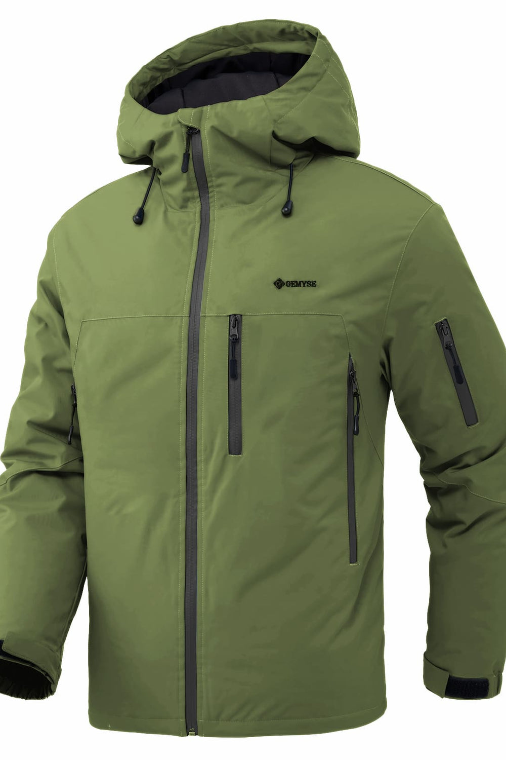 GEMYSE Men's Ski Jacket Warm Winter Snow Coat Waterproof Mountain Windbreaker Jacket for Snowboarding Hiking