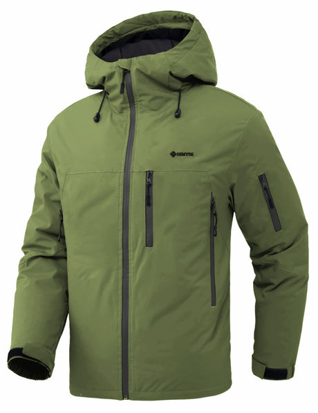 GEMYSE Men's Ski Jacket Warm Winter Snow Coat Waterproof Mountain Windbreaker Jacket for Snowboarding Hiking