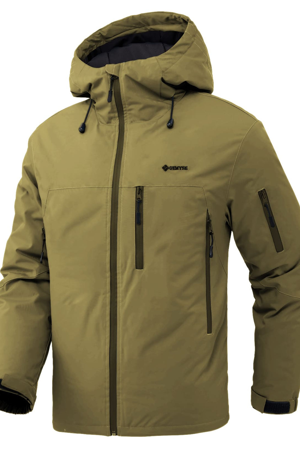 GEMYSE Men's Ski Jacket Warm Winter Snow Coat Waterproof Mountain Windbreaker Jacket for Snowboarding Hiking