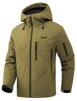 GEMYSE Men's Ski Jacket Warm Winter Snow Coat Waterproof Mountain Windbreaker Jacket for Snowboarding Hiking