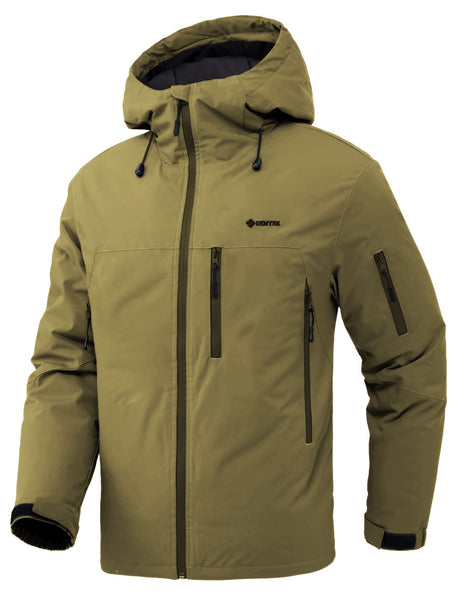 GEMYSE Men's Ski Jacket Warm Winter Snow Coat Waterproof Mountain Windbreaker Jacket for Snowboarding Hiking