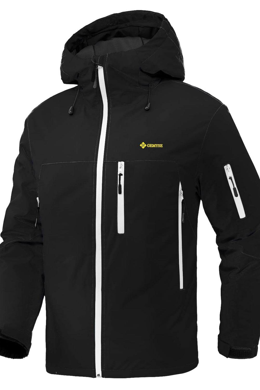 GEMYSE Men's Ski Jacket Warm Winter Snow Coat Waterproof Mountain Windbreaker Jacket for Snowboarding Hiking