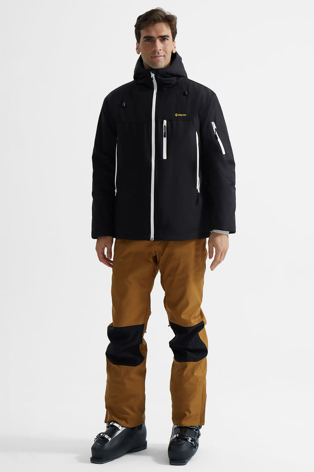 GEMYSE Men's Ski Jacket Warm Winter Snow Coat Waterproof Mountain Windbreaker Jacket for Snowboarding Hiking