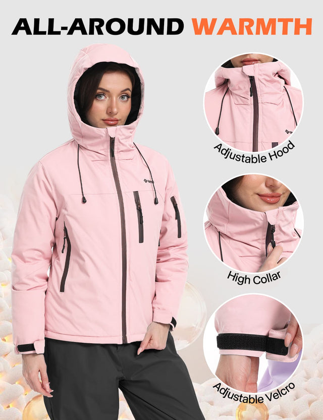 GEMYSE Women's Ski Jacket Warm Winter Snow Coat