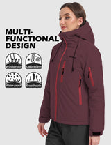 GEMYSE Women's Ski Jacket Warm Winter Snow Coat