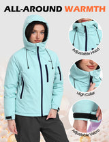 GEMYSE Women's Ski Jacket Warm Winter Snow Coat
