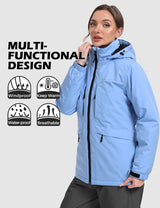 GEMYSE Women's Ski Jacket Waterproof Winter Snow Coat