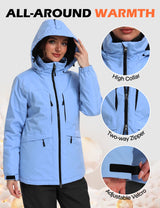 GEMYSE Women's Ski Jacket Waterproof Winter Snow Coat
