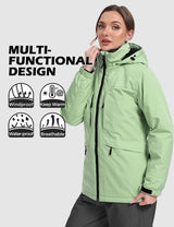 GEMYSE Women's Ski Jacket Waterproof Winter Snow Coat