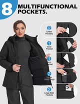 GEMYSE Women's Ski Jacket Waterproof Winter Snow Coat