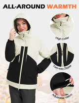 GEMYSE Women's Ski Jacket Waterproof Snow Windproof Warm