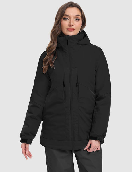 GEMYSE Women's Ski Jacket Waterproof Snow Windproof Warm