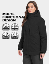 GEMYSE Women's Ski Jacket Waterproof Snow Windproof Warm