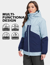 GEMYSE Women's Ski Jacket Waterproof Snow Windproof Warm