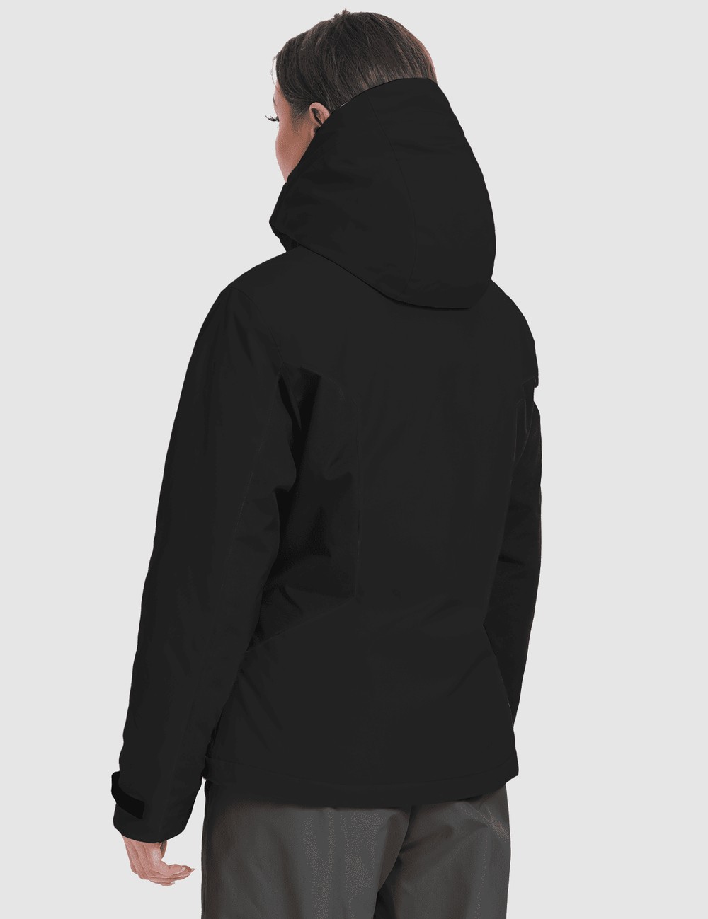 GEMYSE Women's Waterproof Winter Jacket Ski Snow Jacket Windproof Warm Rain Coat Insulated Sonwboard Hooded Jacket