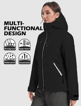 GEMYSE Women's Waterproof Winter Jacket Ski Snow Windproof