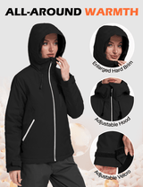 GEMYSE Women's Waterproof Winter Jacket Ski Snow Windproof