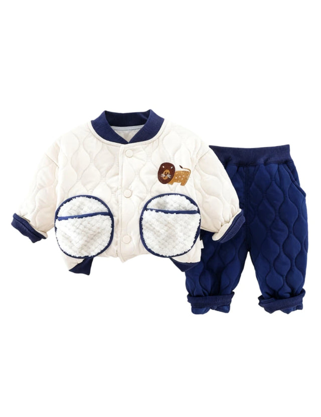 GEMYSE Toddler Clothes Sets 2-Piece: Coat + Pants Outfit for Baby Boys Girls, Fall Winter Toddler Girl Boy Clothing Set