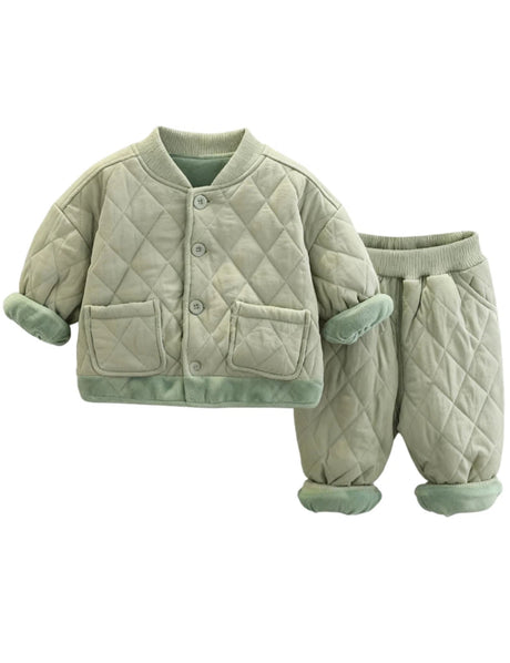 GEMYSE Toddler Clothes Sets 2-Piece: Coat + Pants Outfit for Baby Boys Girls, Fall Winter Toddler Girl Boy Clothing Set