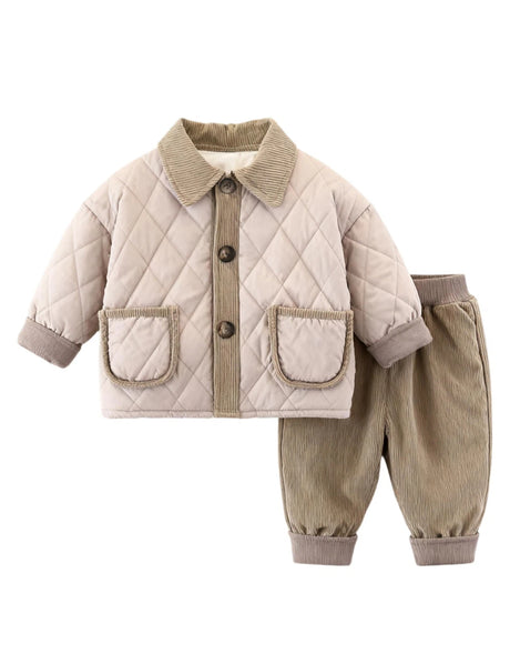 GEMYSE Toddler Clothes Sets 2-Piece: Coat + Pants Outfit for Baby Boys Girls, Fall Winter Toddler Girl Boy Clothing Set