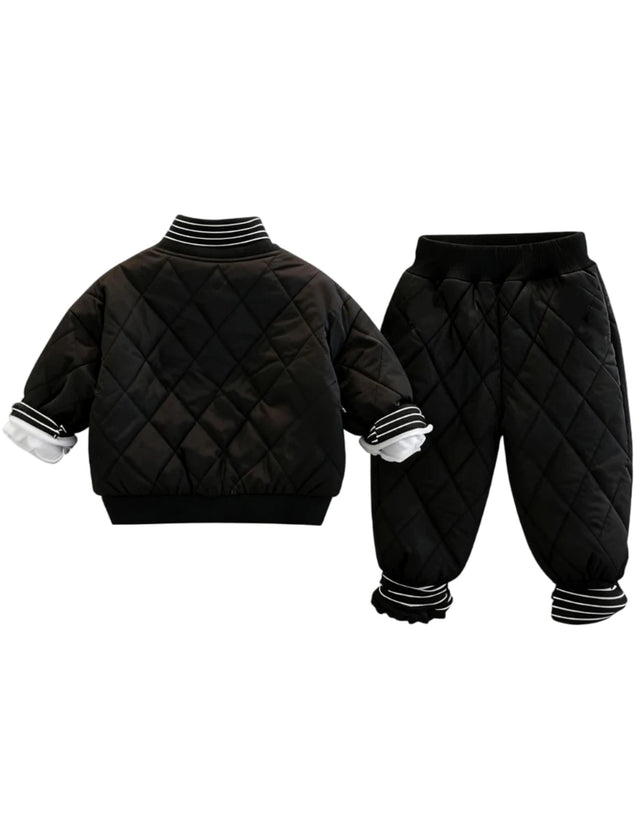 GEMYSE Toddler Clothes Sets 3-Piece : Coat + Sweatshirt + Pants Outfit for Baby Boys Girls, Winter Toddler Boy Clothing Set