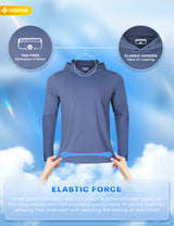 GEMYSE Sun Shirt UPF 50+ Men's Fishing Long Sleeve UV Protection Hoodie Hiking Rash Guard Athletic Running
