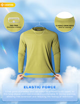 GEMYSE Men's Long Sleeve Shirts Sun Protection Athletic Breathable Moisture Wicking Rash Guard Shirt for Fishing Workout