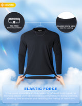 GEMYSE Men's Long Sleeve Shirts Sun Protection Athletic Breathable Moisture Wicking Rash Guard Shirt for Fishing Workout
