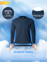 GEMYSE Men's Long Sleeve Shirts Sun Protection Athletic Breathable Moisture Wicking Rash Guard Shirt for Fishing Workout