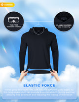 GEMYSE Sun Shirt UPF 50+ Men's Fishing Long Sleeve UV Protection Hoodie Hiking Rash Guard Athletic Running