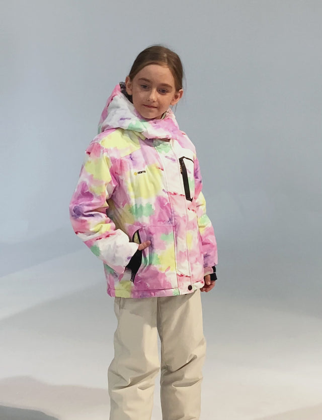 Chaqueta de snowboard con capucha para niña