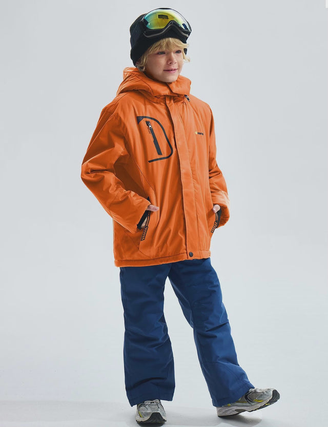 GEMYSE Jungen Outdoor Winter Skijacke